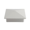 5" x 5" Sq Flat External Vinyl Post Cap (White) - Bufftech 70418