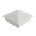 5" x 5" Sq Flat External Vinyl Post Cap (White) - Bufftech 70418