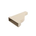 LMT 1 1/2" x 5 1/2" External Pergola Vinyl End Cap for Vinyl Fence Posts (Almond) - A-155P-ALMOND