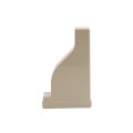 LMT 1 1/2" x 5 1/2" External Pergola Vinyl End Cap for Vinyl Fence Posts (Almond) - A-155P-ALMOND