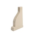 LMT 1 1/2" x 5 1/2" External Pergola Vinyl End Cap for Vinyl Fence Posts (Almond) - A-155P-ALMOND