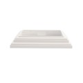 LMT 4" Sq. One-Piece Low Post Skirt Base for Vinyl Fence Post (White) - A-44LT-WHITE