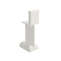 LMT A-ARS-WHITE 2 Piece Foot Block Rail Support For Vinyl Railing - White