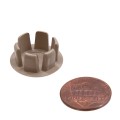 LMT AGCP5-KHAKI 5/8" Plastic Hole Cap - Khaki (Penny Shown For Scale)