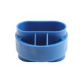 Blue Professional Vinyl Fence Super Donut For 5" x 5" Vinyl Post and 2" (1 7/8" OD) Pipe No Dig Vinyl Fence Post Leveling Collar