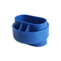 Blue Professional Vinyl Fence Super Donut For 5" x 5" Vinyl Post and 2" (1 7/8" OD) Pipe No Dig Vinyl Fence Post Leveling Collar