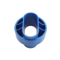 Blue Professional Vinyl Fence Super Donut For 5" x 5" Vinyl Post and 2" (1 7/8" OD) Pipe No Dig Vinyl Fence Post Leveling Collar