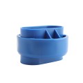 Blue Professional Vinyl Fence Super Donut For 5" x 5" Vinyl Post and 2" (1 7/8" OD) Pipe No Dig Vinyl Fence Post Leveling Collar