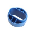 Blue Professional Vinyl Fence Super Donut For 5" x 5" Vinyl Post and 2" (1 7/8" OD) Pipe No Dig Vinyl Fence Post Leveling Collar