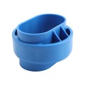 Blue Professional Vinyl Fence Donut For 5" x 5" Vinyl Post and 2 1/2" (2 3/8" OD) Pipe No Dig Vinyl Fence