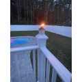 LMT BuzzCap 5" x 5" or 4" x 4" Mosquito Torch Post Cap - White (PostCaps)