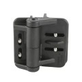 LMT Heavy-Duty Self-Closing Adjustable Gate Hinges for 1 5/8" to 3" [2 7/8" OD] Round Posts to Round Gate Automatic Closing Nylon Hinges (Pair)