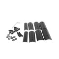 LMT Heavy-Duty Self-Closing Adjustable Gate Hinges for 1 5/8" to 3" [2 7/8" OD] Round Posts to Round Gate Automatic Closing Nylon Hinges (Pair)