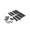 LMT Heavy-Duty Self-Closing Adjustable Gate Hinges for 1 5/8" to 3" [2 7/8" OD] Round Posts to Round Gate Automatic Closing Nylon Hinges (Pair)