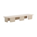 LMT 1 1/2" x 5 1/2" (1.320" x 5.290" Inside Dimension) Internal Vinyl End Cap for Vinyl Fence Rails (Beige) - EC-1555-BEIGE