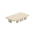 LMT 2" x 3 1/2" (1.750" x 3.250" ID) Internal Vinyl End Cap for Vinyl Fence Rails (Khaki) - EC-235-KHAKI