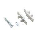 4" x 4" Heavy-Duty EZ Set Vinyl Fence Post Mounting Bracket and Post Stiffener Pair For 1 5/8" (1 5/8" OD) Round Posts | Pair