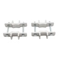 4" x 4" Heavy-Duty EZ Set Vinyl Fence Post Mounting Bracket and Post Stiffener Pair For 1 5/8" (1 5/8" OD) Round Posts | Pair