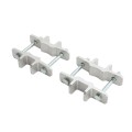 4" x 4" Heavy-Duty EZ Set Vinyl Fence Post Mounting Bracket and Post Stiffener Pair For 1 5/8" (1 5/8" OD) Round Posts | Pair