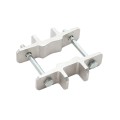 4" x 4" Heavy-Duty EZ Set Vinyl Fence Post Mounting Bracket and Post Stiffener Pair For 1 5/8" (1 5/8" OD) Round Posts | Pair