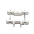 4" x 4" Heavy-Duty EZ Set Vinyl Fence Post Mounting Bracket and Post Stiffener Pair For 1 5/8" (1 5/8" OD) Round Posts | Pair
