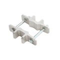 4" x 4" Heavy-Duty EZ Set Vinyl Fence Post Mounting Bracket and Post Stiffener Pair For 1 5/8" (1 5/8" OD) Round Posts | Pair