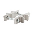 4" x 4" Heavy-Duty EZ Set Vinyl Fence Post Mounting Bracket and Post Stiffener Pair For 1 5/8" (1 5/8" OD) Round Posts | Pair