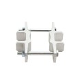 4" x 4" Heavy-Duty EZ Set Vinyl Fence Post Mounting Bracket and Post Stiffener Pair For 1 5/8" (1 5/8" OD) Round Posts | Pair