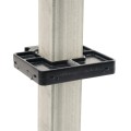 4" x 4" Heavy-Duty EZ Set Vinyl Fence Post Mounting Bracket and Post Stiffener For 1 1/2" x 1 1/2" Square Posts