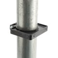 4" x 4" Heavy-Duty EZ Set Vinyl Fence Post Mounting Bracket and Post Stiffener For 2 1/2" (2 3/8" OD) Round Posts