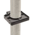4" x 4" Heavy-Duty EZ Set Vinyl Fence Post Mounting Bracket and Post Stiffener For 2" (1 7/8" OD) Round Posts