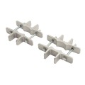 5" x 5" Heavy-Duty EZ Set Vinyl Fence Post Mounting Bracket and Post Stiffener Pair For 2" (1 7/8" OD) Round Posts | Pair