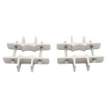5" x 5" Heavy-Duty EZ Set Vinyl Fence Post Mounting Bracket and Post Stiffener Pair For 2" (1 7/8" OD) Round Posts | Pair