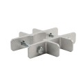 5" x 5" Heavy-Duty EZ Set Vinyl Fence Post Mounting Bracket and Post Stiffener Pair For 2" (1 7/8" OD) Round Posts | Pair