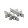 5" x 5" Heavy-Duty EZ Set Vinyl Fence Post Mounting Bracket and Post Stiffener Pair For 2" (1 7/8" OD) Round Posts | Pair