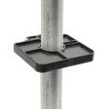 5" x 5" Heavy-Duty EZ Set Vinyl Fence Post Mounting Bracket and Post Stiffener For 1 5/8" (1 5/8" OD) Round Posts