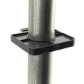 5" x 5" Heavy-Duty EZ Set Vinyl Fence Post Mounting Bracket and Post Stiffener For 2 1/2" (2 3/8" OD) Round Posts