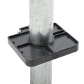 5" x 5" Heavy-Duty EZ Set Vinyl Fence Post Mounting Bracket and Post Stiffener For 2" (1 7/8" OD) Round Posts