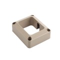 LMT FW37170-KHAKI 2 1/8" x 2 5/8" Flat Rail Bracket For Vinyl Railing (Tall) - Khaki