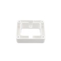 LMT FW37170-WHITE 2 1/8" x 2 5/8" Flat Rail Bracket For Vinyl Railing (Tall) - White