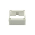 LMT FW42007-WHITE 2 1/8" x 2 5/8" Flat Rail Bracket For Vinyl Railing (Short) - White