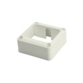 LMT FW42007-WHITE 2 1/8" x 2 5/8" Flat Rail Bracket For Vinyl Railing (Short) - White
