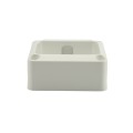 LMT FW42007-WHITE 2 1/8" x 2 5/8" Flat Rail Bracket For Vinyl Railing (Short) - White