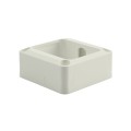 LMT FW42007-WHITE 2 1/8" x 2 5/8" Flat Rail Bracket For Vinyl Railing (Short) - White