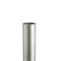 Vinyl Fence Heavy Duty Surface Mounting Post 2" [1 7/8" OD] Round Post x 48" Long Support Post Welded to Steel Plate for Fencing (SS40 Pipe)