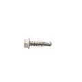 LMT #14 x 1" Hex Washer Head Tek Screw (White) - LMT HW14x1TEK