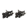 Nationwide 6 1/4" Horizontally Adjustable Standard to Narrow Gate Hinge Pair with Stainless Steel Screws (Black) - NW171NASCA-SSB