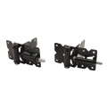 Nationwide 6 1/4" Horizontally Adjustable Standard to Narrow Gate Hinge Pair with Stainless Steel Screws (Black) - NW171NASCA-SSB