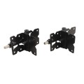 Nationwide 6 1/4" Horizontally Adjustable Standard to Narrow Gate Hinge Pair with Stainless Steel Screws (Black) - NW171NASCA-SSB