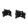 Nationwide 6 1/4" Horizontally Adjustable Standard to Narrow Gate Hinge Pair with Stainless Steel Screws (Black) - NW171NASCA-SSB